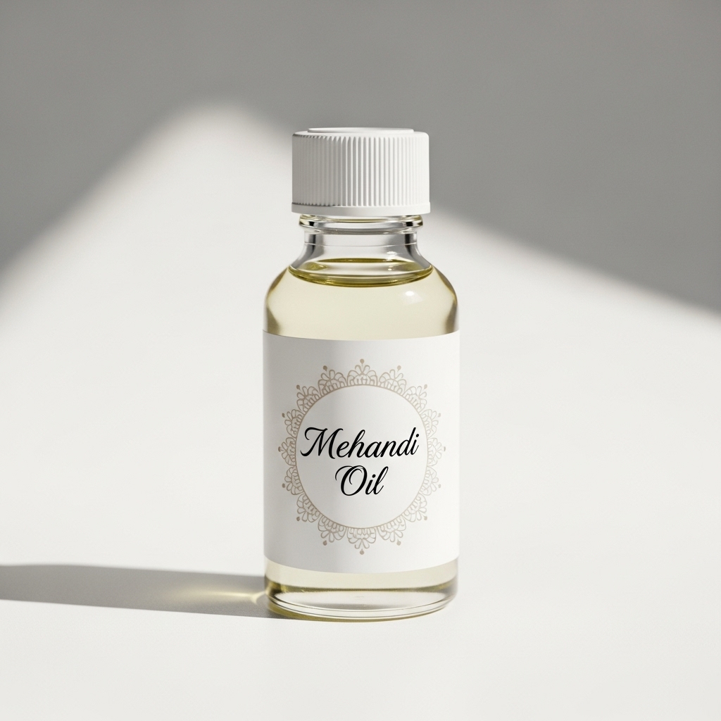 Divika Mehandi Oil texture - natural herbal oil